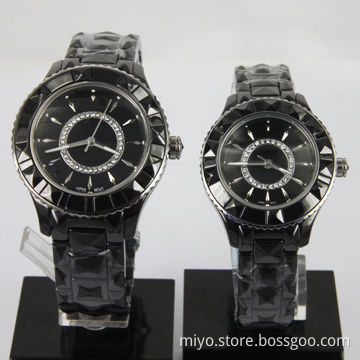 Ceramic couple watch with fashionable, fancy, novelty and beautiful, 2014 fashionable